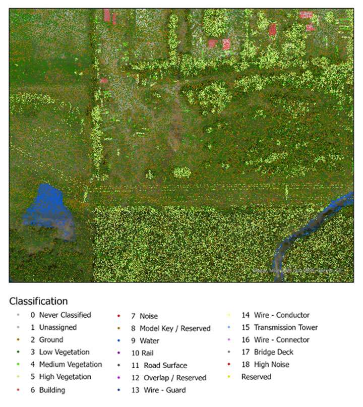 Figure 1. GIS software consolidates billions of lidar points. (Image: Stephanie Clark)