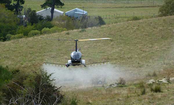 Robinson helicopter converted for UAV precision farming